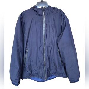 L.L. Bean Hooded, Quilt Lined, Jacket Coat. Size Xl Dark Blue ID 274709